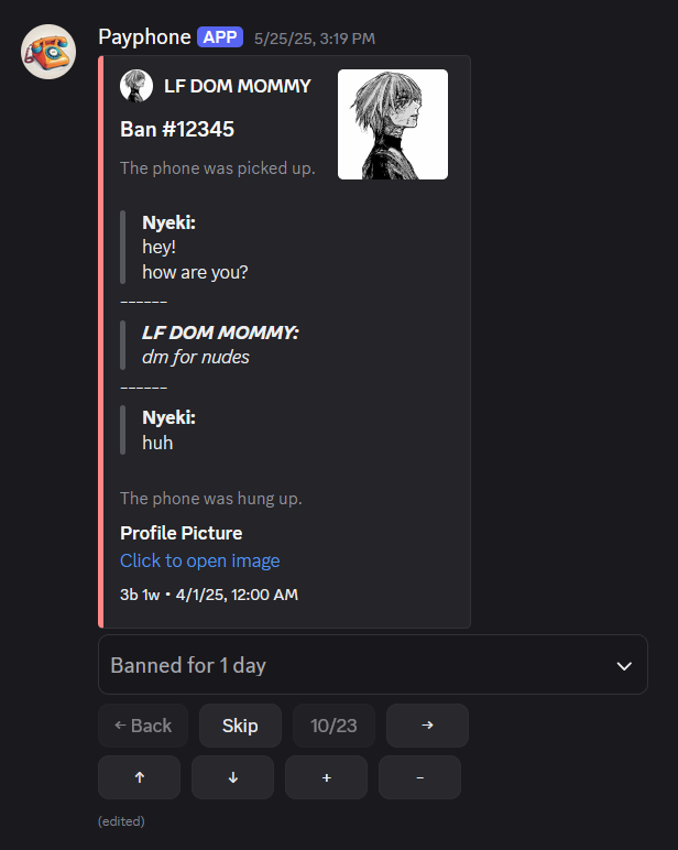 Payphone's Mock Report Modal